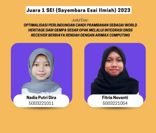 Juara 1 - Sayembara Esai Ilmiah Departemen Statistika ITS